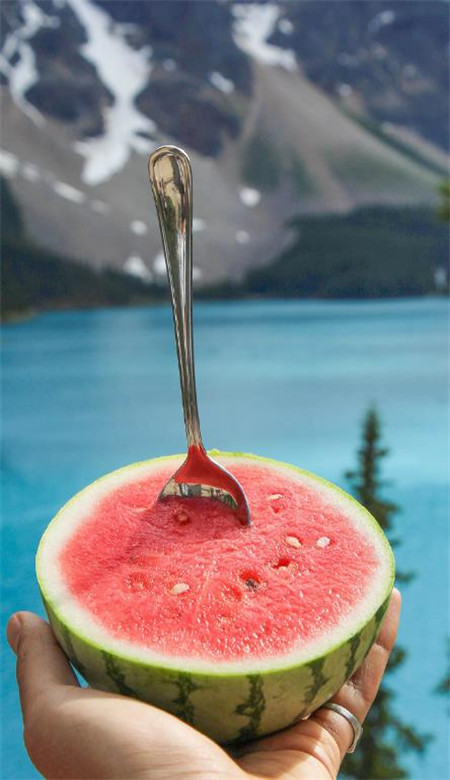 凉爽夏日水果手机壁纸清新 好看的草莓西瓜柠檬蓝莓壁纸图片